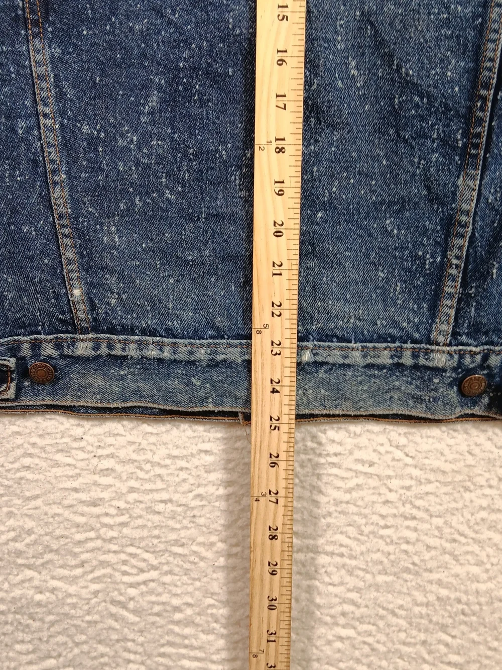 Vintage 80s Levi’s Jacket Mens Large Blue Denim Type 3 Galactic Wash Distressed